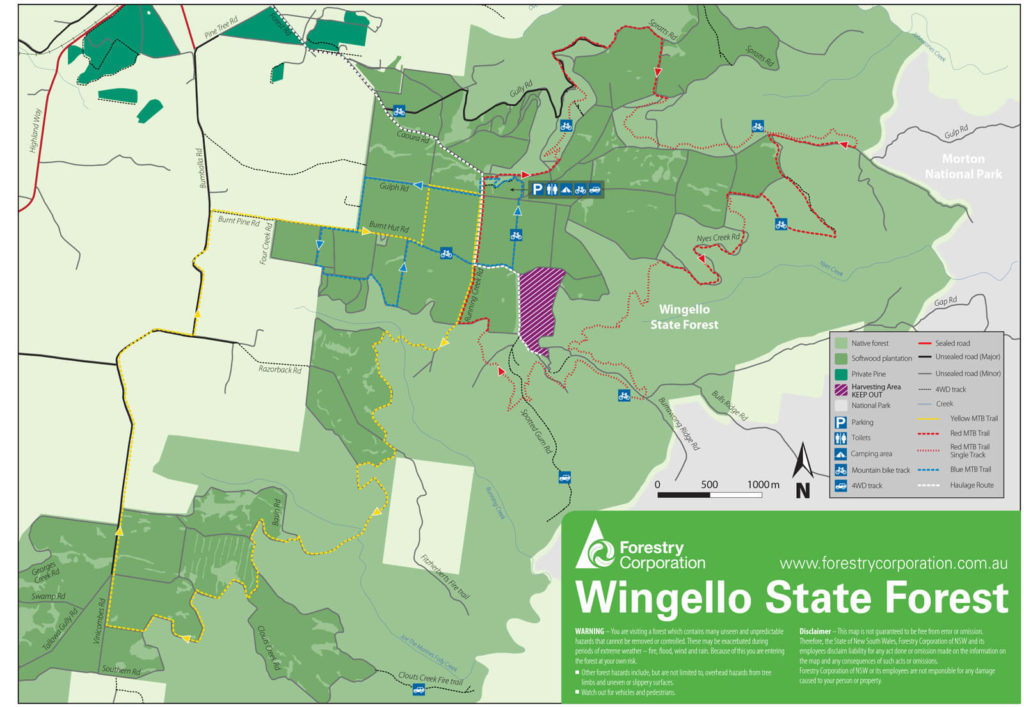 Wingello State Forest Map